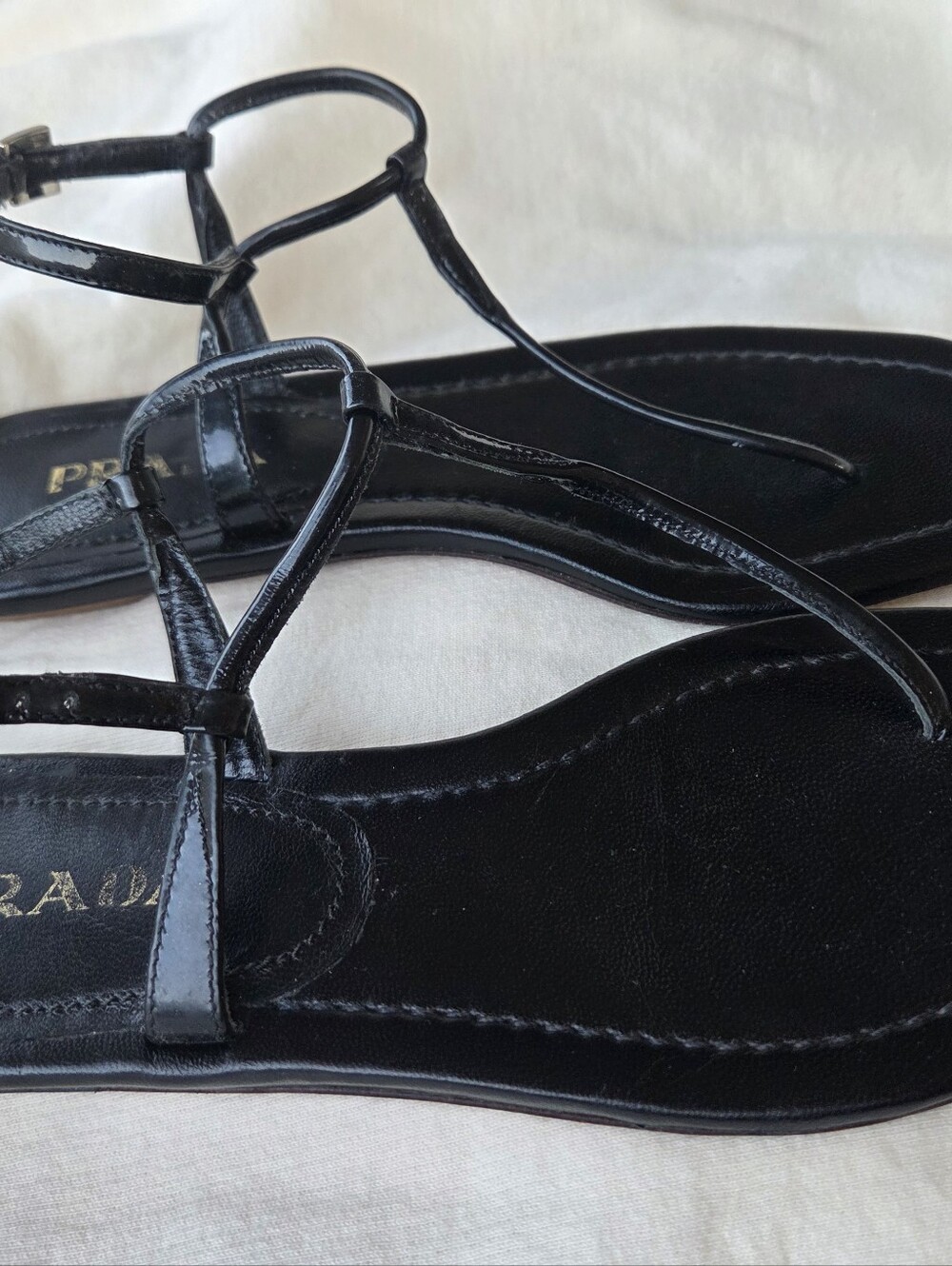 Prada Patent Leather Thong Sandals - Picture 8 of 11